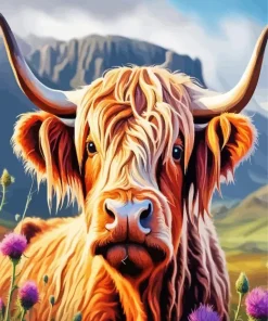 Scottish Cow Art Diamond Painting