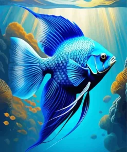 Sea Blue Fish Diamond Painting