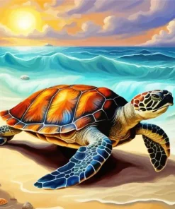 Sea Turtle Beach Art Diamond Painting