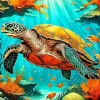 Sea Turtle Underwater Diamond Painting