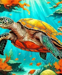 Sea Turtle Underwater Diamond Painting