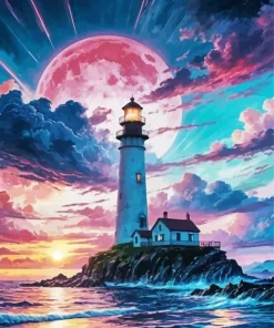 Seascape Lighthouse Diamond Painting
