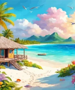 Seashell Birds Diamond Painting