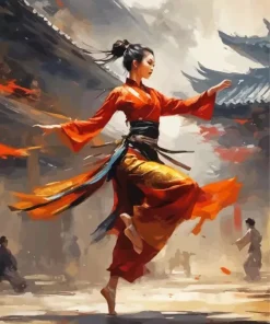 Shaolin Woman Art Diamond Painting