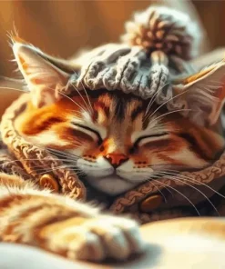 Sleepy Kitten Art Diamond Painting