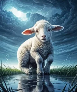 Small Lamb Diamond Painting
