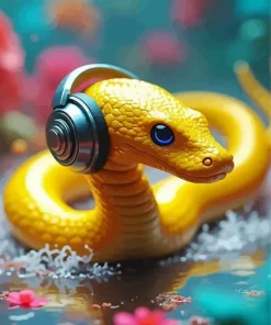 Small Yellow Snake Art Diamond Painting