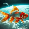 Space Fantail Goldfish Diamond Painting