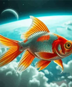 Space Fantail Goldfish Diamond Painting