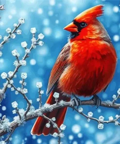 Winter Cardinal Art Diamond Painting